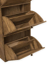 Abierta Wooden Handmade Solid Sheesham Wood Shoe Rack - WoodenTwist